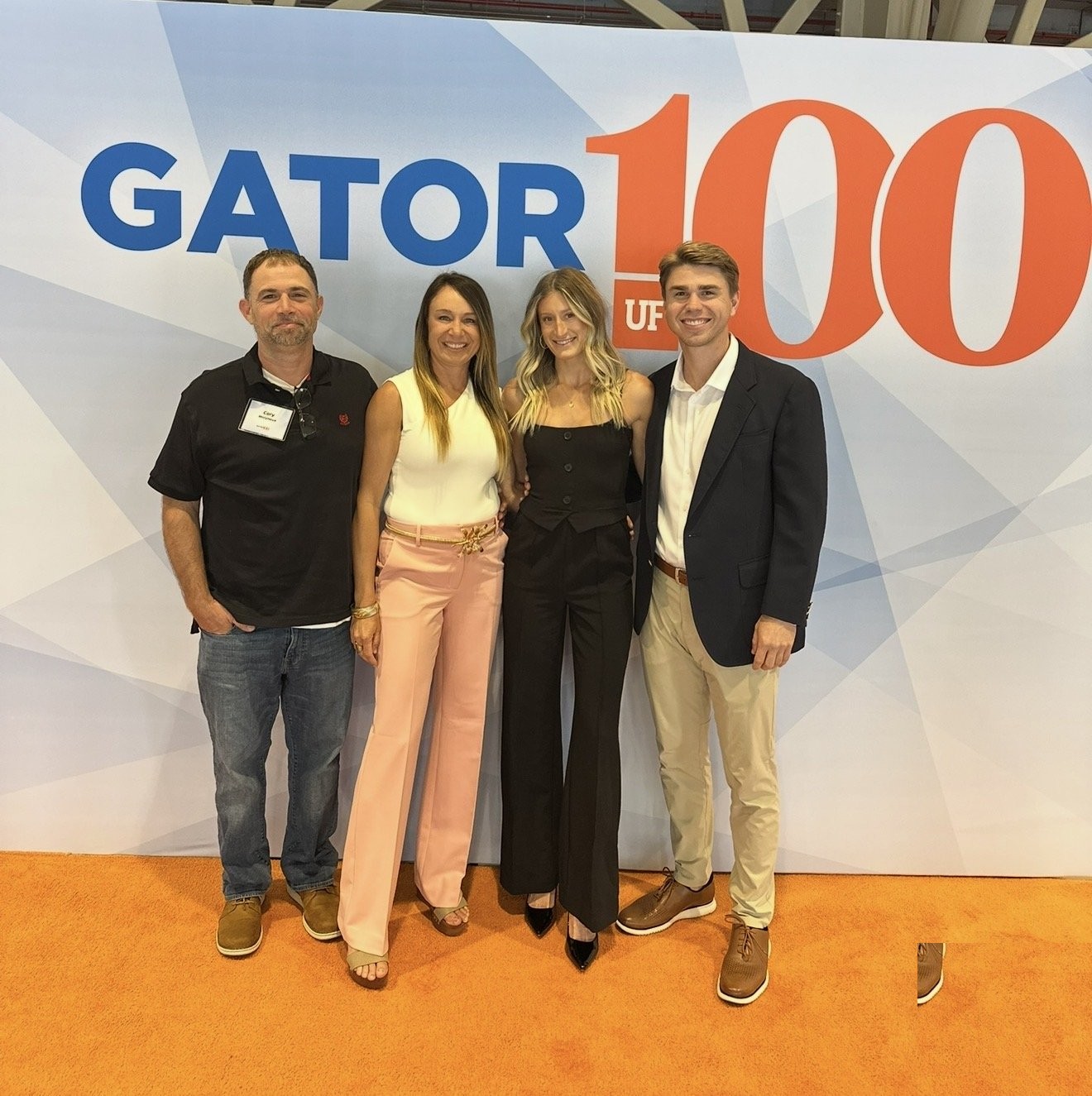 The Molyneux family at the Gator 100 celebration
